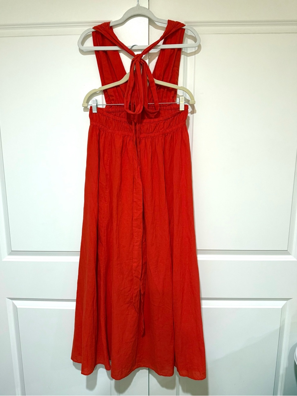J. Crew Vibrant Red Beach Cotton Halter Dress NWOT Top Rated - Picture 6 of 6